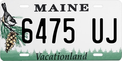 ME license plate 6475UJ