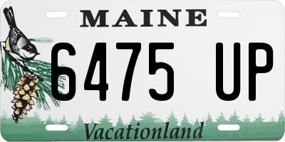 ME license plate 6475UP