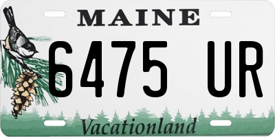 ME license plate 6475UR