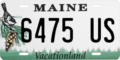 ME license plate 6475US