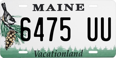 ME license plate 6475UU