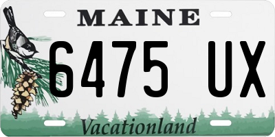 ME license plate 6475UX
