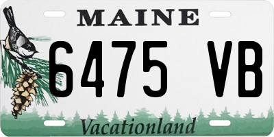 ME license plate 6475VB
