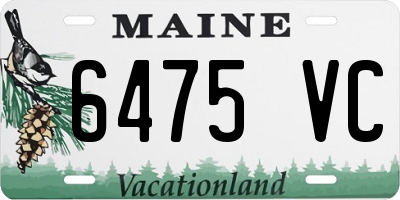 ME license plate 6475VC