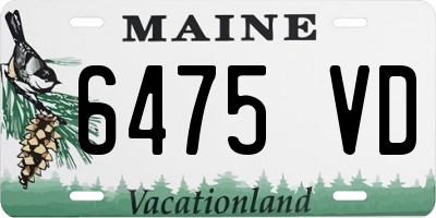 ME license plate 6475VD