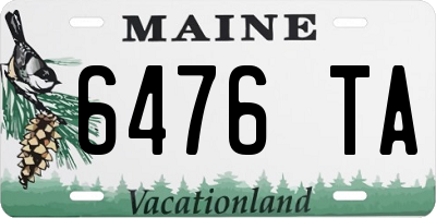 ME license plate 6476TA