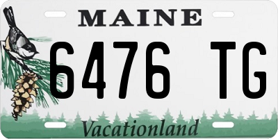 ME license plate 6476TG