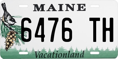 ME license plate 6476TH