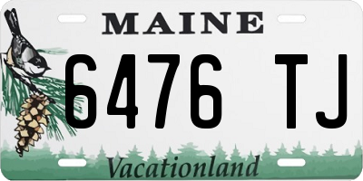 ME license plate 6476TJ