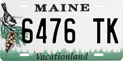 ME license plate 6476TK