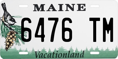 ME license plate 6476TM