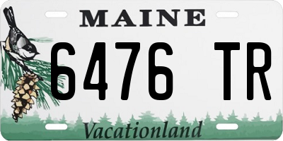 ME license plate 6476TR