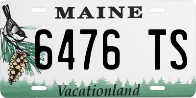ME license plate 6476TS