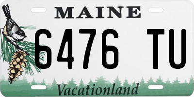 ME license plate 6476TU