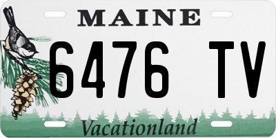 ME license plate 6476TV