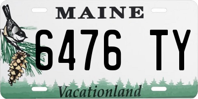 ME license plate 6476TY