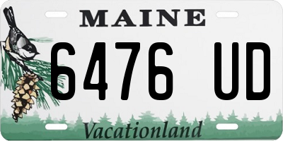 ME license plate 6476UD