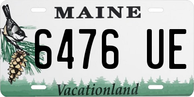 ME license plate 6476UE