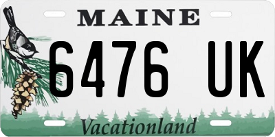 ME license plate 6476UK