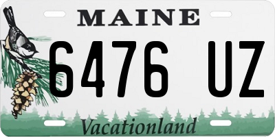 ME license plate 6476UZ