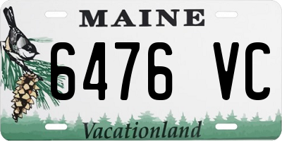 ME license plate 6476VC