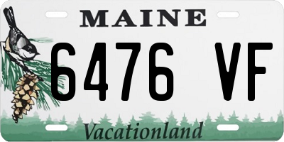 ME license plate 6476VF
