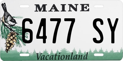 ME license plate 6477SY