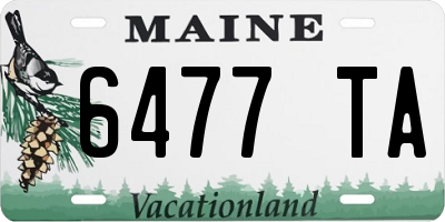 ME license plate 6477TA