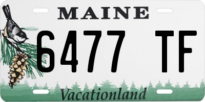 ME license plate 6477TF