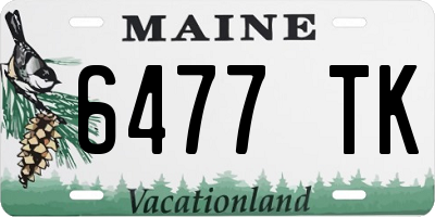 ME license plate 6477TK