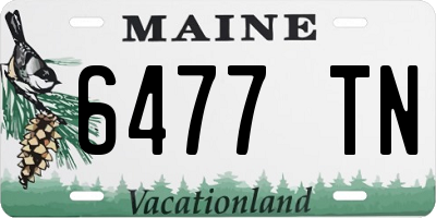 ME license plate 6477TN
