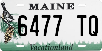 ME license plate 6477TQ