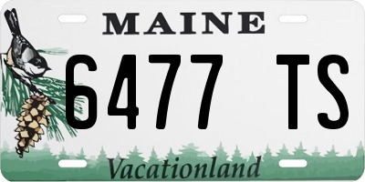 ME license plate 6477TS