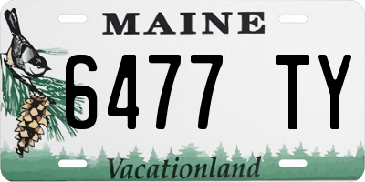 ME license plate 6477TY