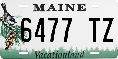 ME license plate 6477TZ