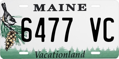 ME license plate 6477VC
