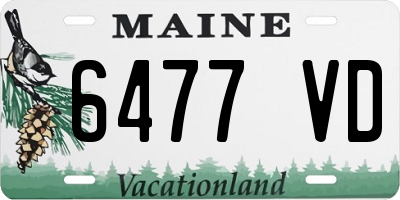 ME license plate 6477VD