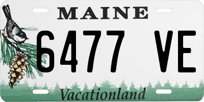 ME license plate 6477VE