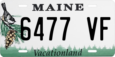 ME license plate 6477VF