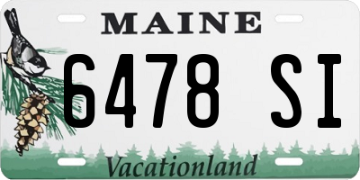 ME license plate 6478SI