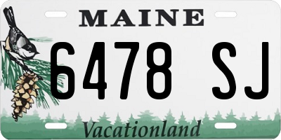 ME license plate 6478SJ