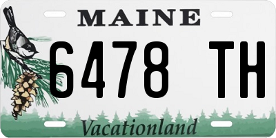 ME license plate 6478TH