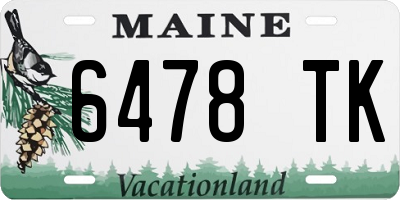 ME license plate 6478TK
