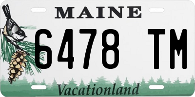 ME license plate 6478TM