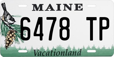 ME license plate 6478TP