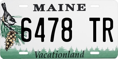 ME license plate 6478TR