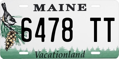 ME license plate 6478TT
