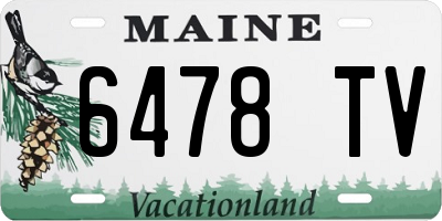 ME license plate 6478TV