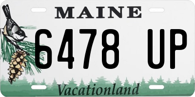 ME license plate 6478UP