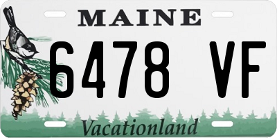 ME license plate 6478VF